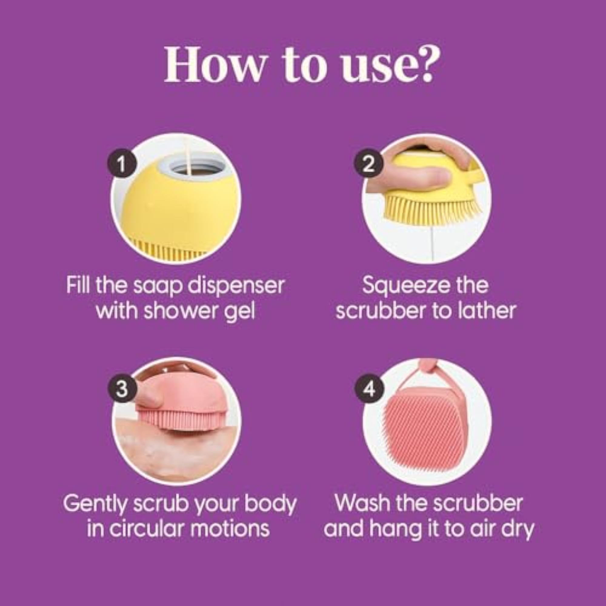 Bathing & Scrubbing Brush with Soap Dispenser